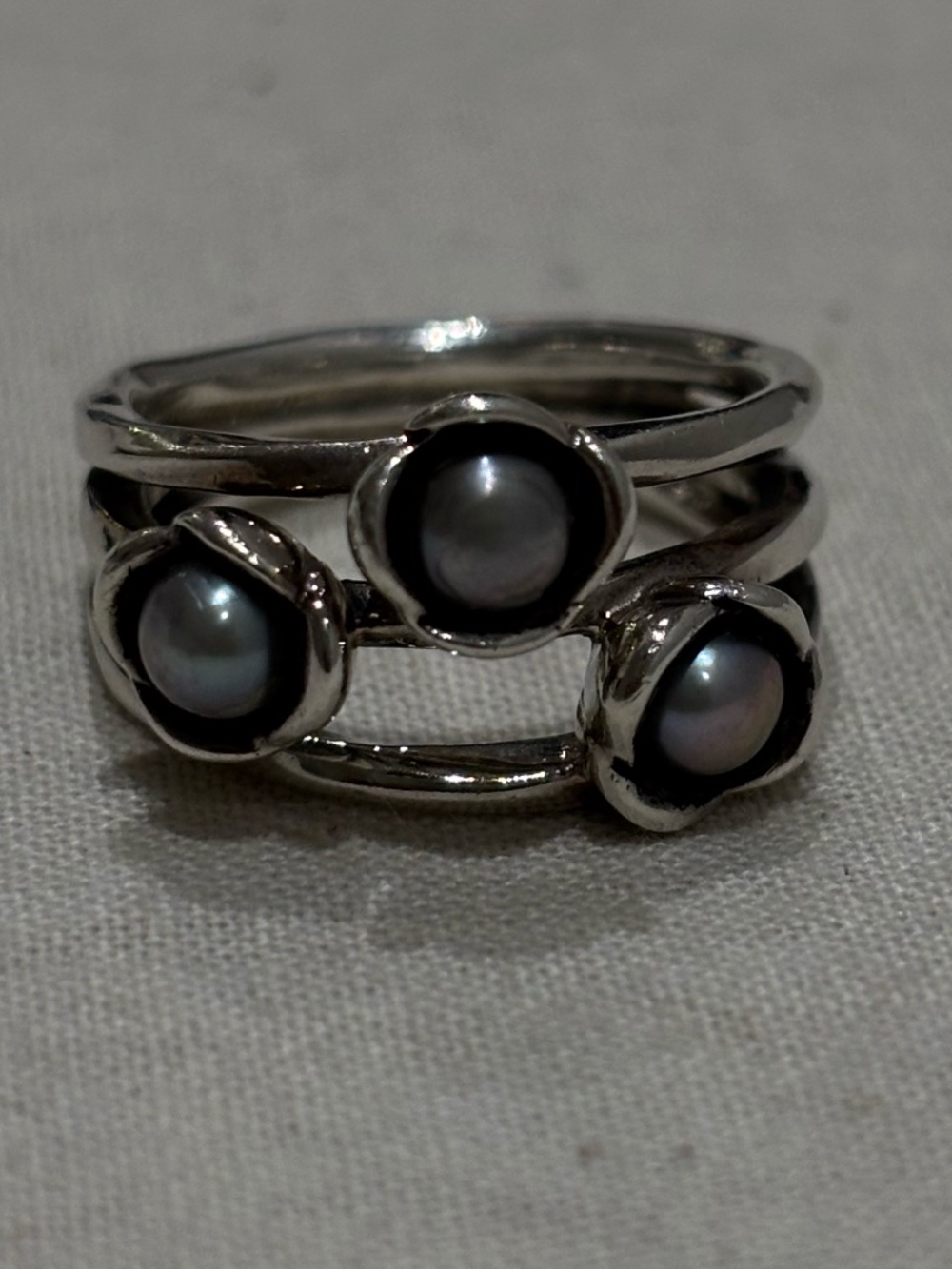 Pandora 3 Wish Pearl Ring